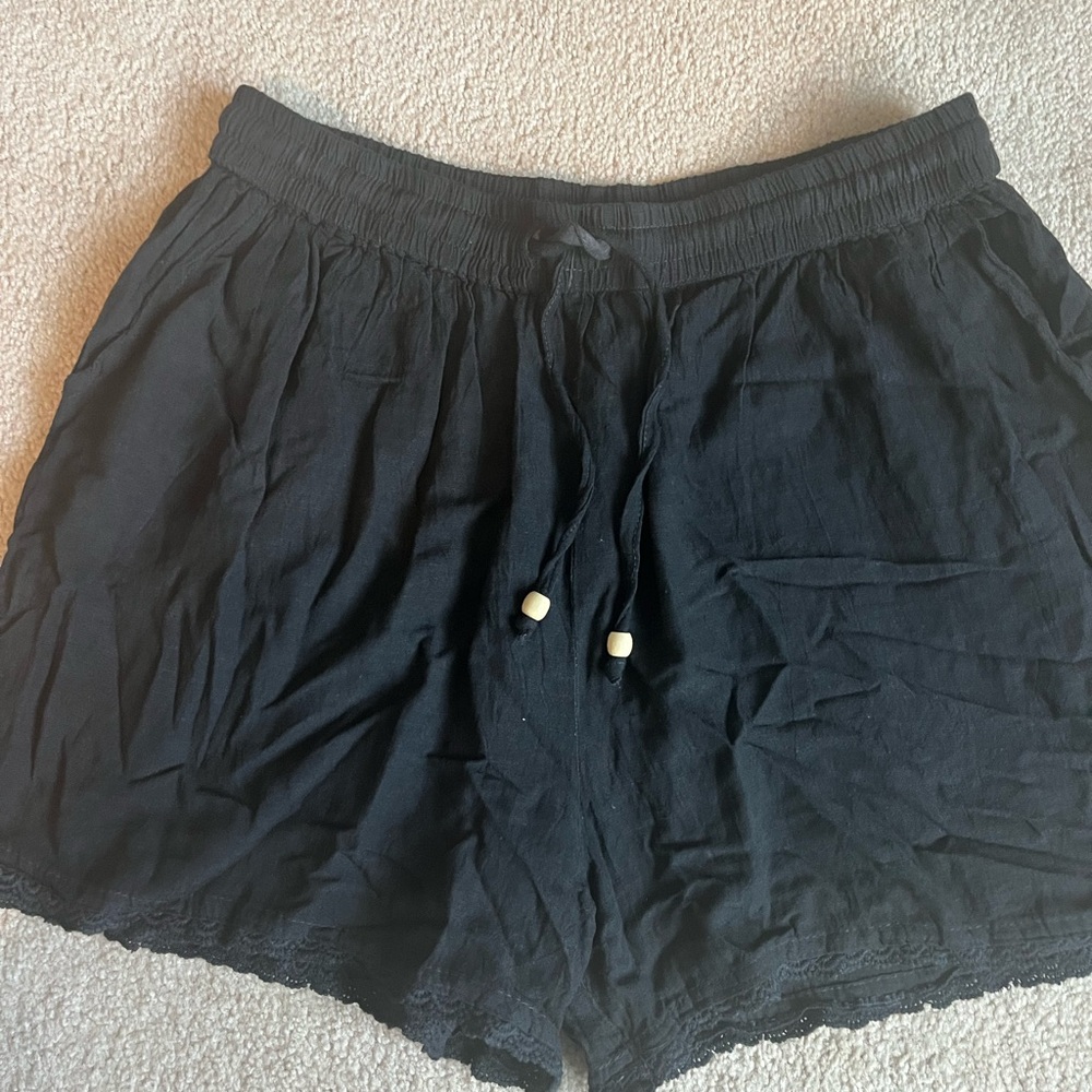 Women's Black Casual Shorts